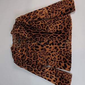 Dolce & Gabbana Leopard Print Corduroy Blazer